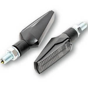 Par de intermitentes Led FineLine negro mate ahumado