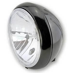 Faro anteriore 7\'\' Yuma alogeno attacco basso nero lucido lente liscia