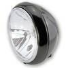 Faro anteriore 7'' Yuma alogeno attacco basso nero lucido lente liscia