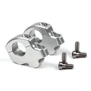 Coppia riser LSL arretrati 16/35mm manubrio 22mm grigio