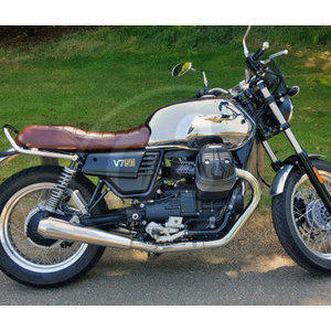 Coppia finali di scarico per Moto Guzzi V 7 i.e. III Mistral conico corto lucido