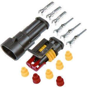 Electrical cable connector housing 2 pin SuperSeal kit complete