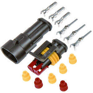 Connettore AMP 2 vie impermeabile kit completo