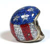 Ciondolo portachiavi casco Bandiera Americana metal flake