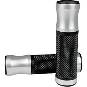 Coppia manopole Sport forate 1'' grigio