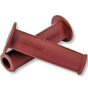 Coppia manopole Daytona D-Delta 22mm forate rosso