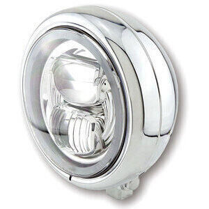 Faro anteriore 5.3/4\'\' Highsider Pecos Type7 full led attacco basso cromo