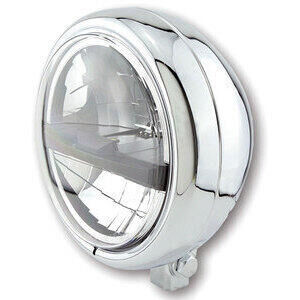 Faro anteriore 5.3/4\'\' Highsider Pecos Type5 full led attacco basso cromo