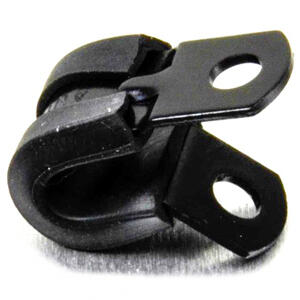 P-clip 6mm alluminio nero