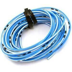 Cavo elettrico 0.82mm azzurro/bianco 4mt