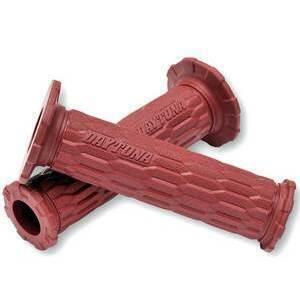 Coppia manopole Daytona D-Ami forate 22mm rosso
