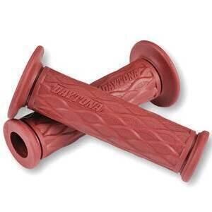 Coppia manopole Daytona D-Nami 22mm forate rosso