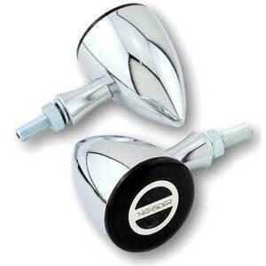 Coppia frecce led Highsider Rocket Bullet cromo fumè