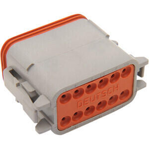 Carcasa de conector de cable eléctrico Deutsch 12 pines macho gris