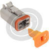 Connettore Deutsch 4 vie maschio grigio - Foto 3