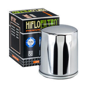 Filtro olio motore per Harley-Davidson Sportster '86- HiFlo cromo