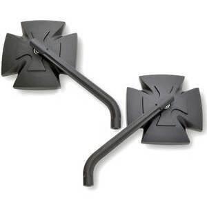 Specchietto retrovisore Highsider Iron Cross nero coppia