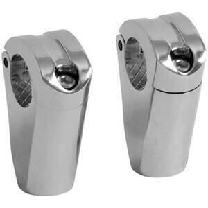 Coppia riser manubrio 25.4mm rialzo 65mm cromo
