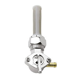 Fuel cock M22x1 side connection right 1975 Style chrome