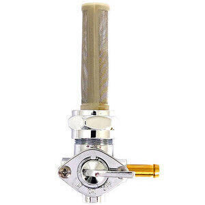 Fuel cock M22x1 side connection right Late Style chrome