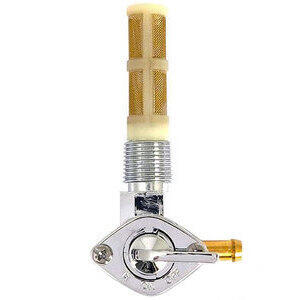 Rubinetto benzina 3/8'' NPT uscita destra 1975 Style cromo