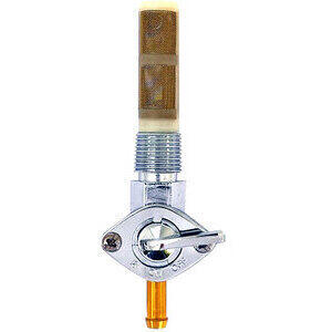 Rubinetto benzina 3/8'' NPT uscita bassa 1975 Style cromo
