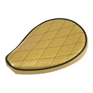 Sella completa Custom guidatore Le Pera Old School Diamond Metal Flake oro