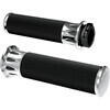 Coppia manopole per Harley-Davidson gas bicavo Arlen Ness Deep Cut cromo