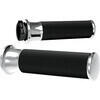 Coppia manopole per Harley-Davidson gas bicavo Arlen Ness Smooth cromo
