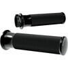 Coppia manopole per Harley-Davidson gas bicavo Arlen Ness Smooth nero