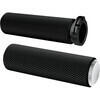 Coppia manopole per Harley-Davidson gas bicavo Arlen Ness Knurled cromo