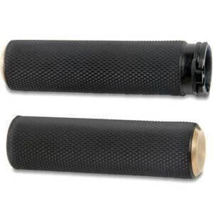 Handlebar grip Harley-Davidson Big Twin \'82-\'99 Arlen Ness Knurled pair brass