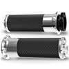 Coppia manopole per Harley-Davidson gas bicavo Arlen Ness Beveled cromo