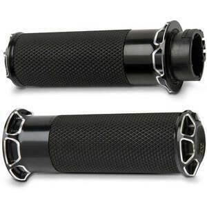 Handlebar grip Harley-Davidson Big Twin \'82-\'99 Arlen Ness Beveled pair black