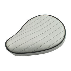 Sella completa Custom guidatore Le Pera Old School Metal Flake bianco