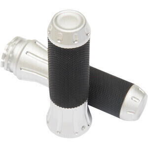 Coppia manopole per Harley-Davidson gas bicavo Drag Specialties Cobra grigio