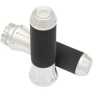 Coppia manopole per Harley-Davidson gas bicavo Drag Specialties Cobra grigio
