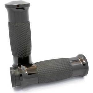 Coppia manopole per Harley-Davidson gas bicavo Avon Gel nero