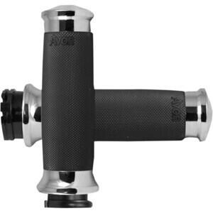 Coppia manopole per Harley-Davidson gas bicavo Avon Custom cromo