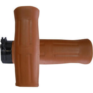 Coppia manopole per Harley-Davidson gas bicavo Avon Old School marrone