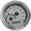 Kit strumentazione per Harley-Davidson Dyna '04-'10 Dakota Digital corpo cromo fondo bianco