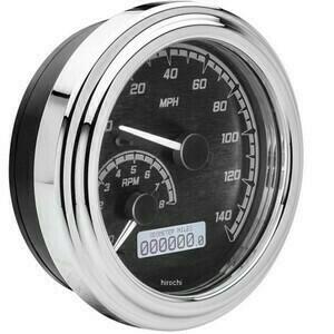 Strumento elettronico multifunzione per Harley-Davidson Touring '96-'03 Dakota Digital corpo cromo fondo nero