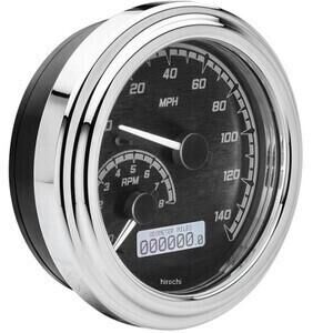 Kit strumentazione per Harley-Davidson Dyna \'04-\'10 Dakota Digital corpo cromo fondo nero