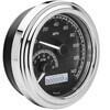 Kit strumentazione per Harley-Davidson Dyna '04-'10 Dakota Digital corpo cromo fondo nero