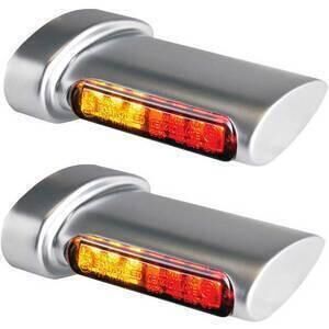Coppia frecce led per Harley-Davidson -\'17 con fanalino posteriore Heinz Bikes Winglets satinato