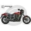 Finale di scarico per Harley-Davidson Street -'16 Ironhead corto nero - Foto 2