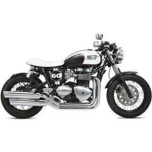 Impianto di scarico per Triumph Bonneville 900 i.e. Ironhead 2 in 2 cromo