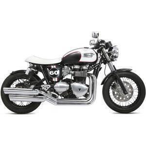 Impianto di scarico per Triumph Bonneville 900 i.e. Ironhead 2 in 2 cromo