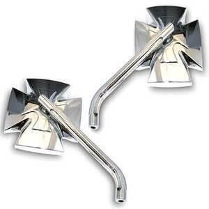 Specchietto retrovisore Highsider Iron Cross cromo coppia