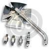 Specchietto retrovisore Highsider Iron Cross cromo coppia - Foto 3